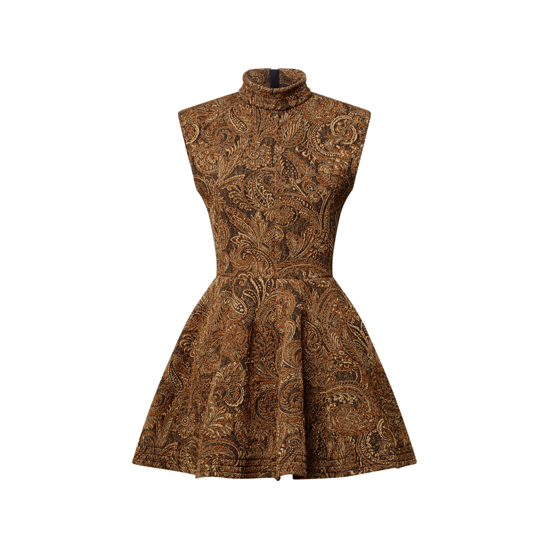 luis vuitton dress 全体的に黄ばみ　34 Lurex Jacquard A-Line Dress - Women - Ready-to-Wear | LOUIS VUITTON ®